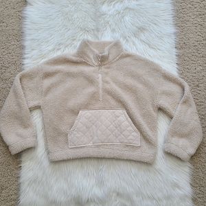 Cozie by Pink Rose Teddy Bear Cropped Pullover Sweatshirt Sweater